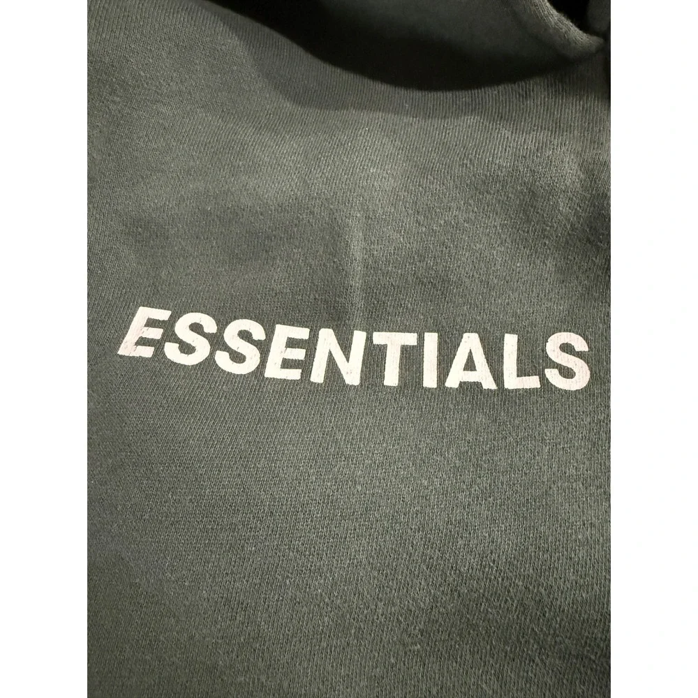 Essentials Fear of God Mens Forest Green Logo Sweatpants Joggers Size M 3553